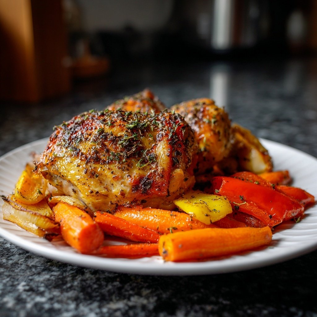 Healthy Lemon Herb Chicken With Roasted Vegetables