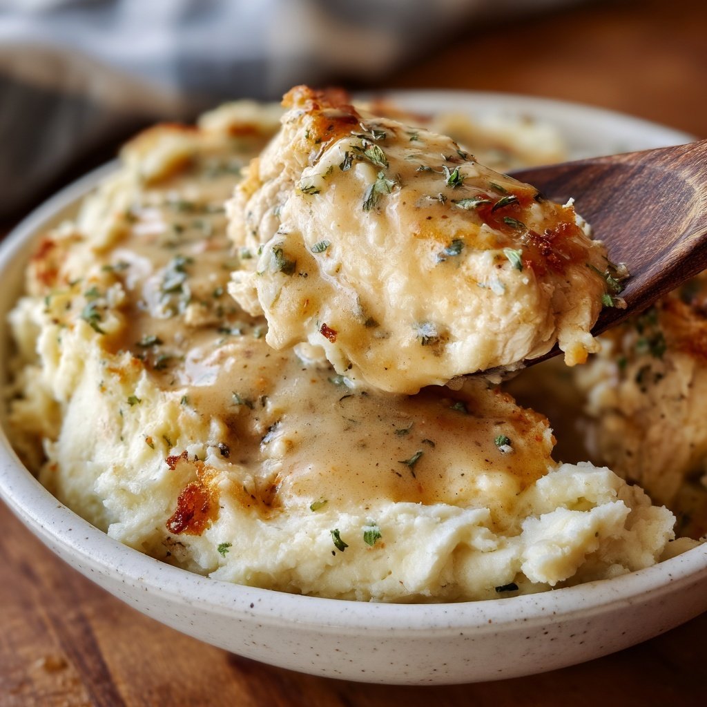 Comfort Food Creamy Chicken and Mashed Potatoes