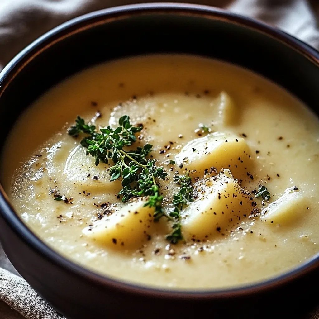 Cheddar Garlic Herb Potato Soup