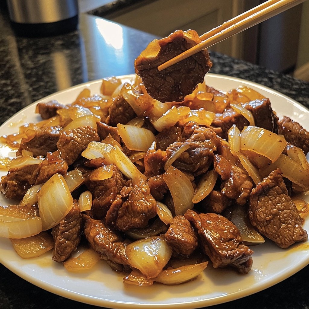 Chinese Beef and Onion Stir Fry