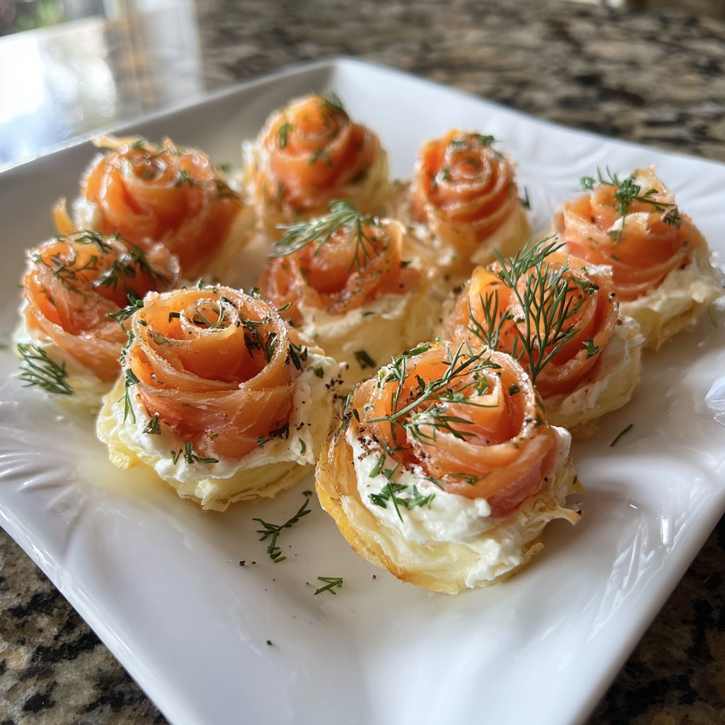 Smoked Salmon Rose Canapés