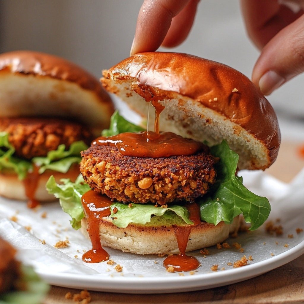 Sliders with Spicy Chickpea Patty