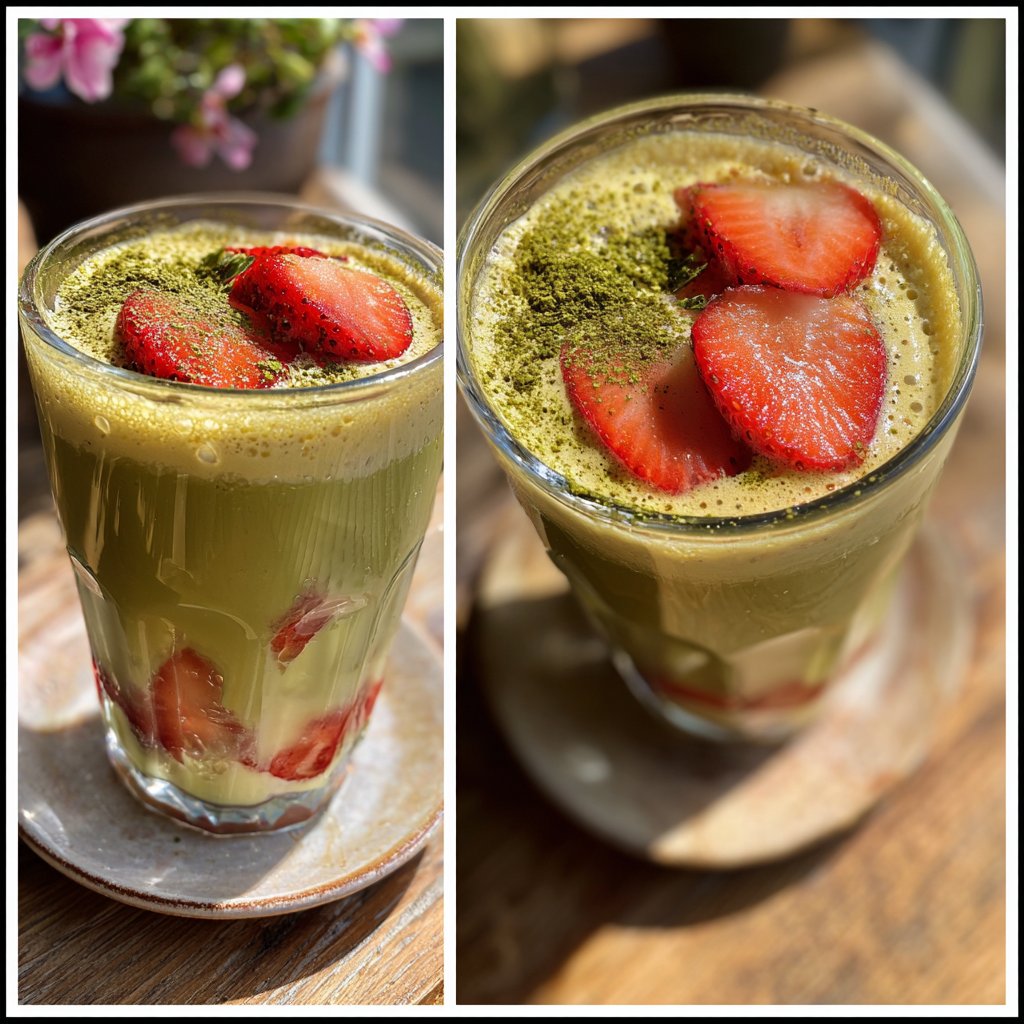 Strawberry Matcha Latte Iced Version