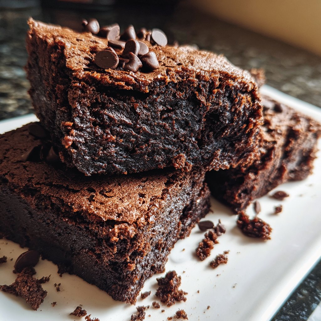 Cottage Cheese Brownies with Mocha Flavor
