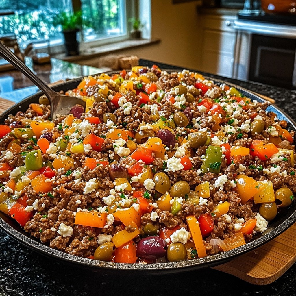 Ground Beef Skillet Mediterranean