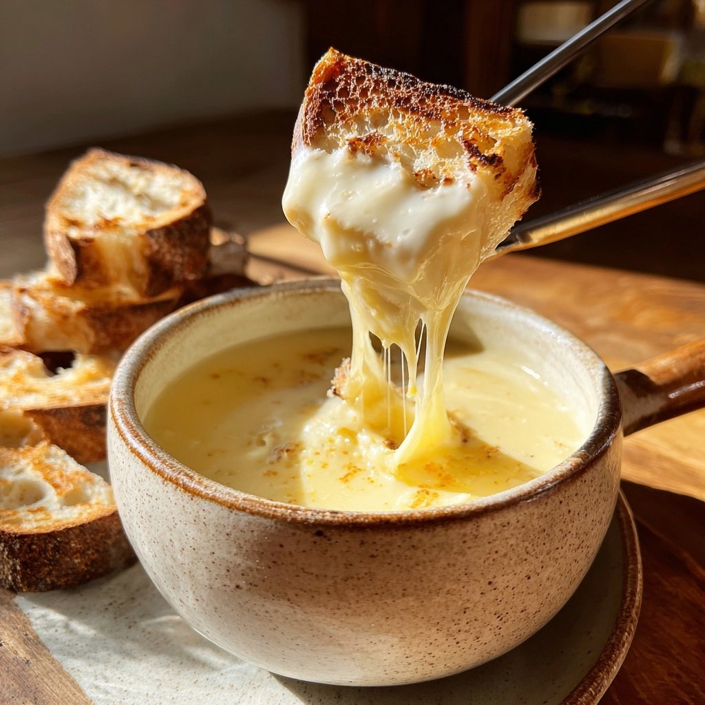 Fondue with Gruyere and Emmental