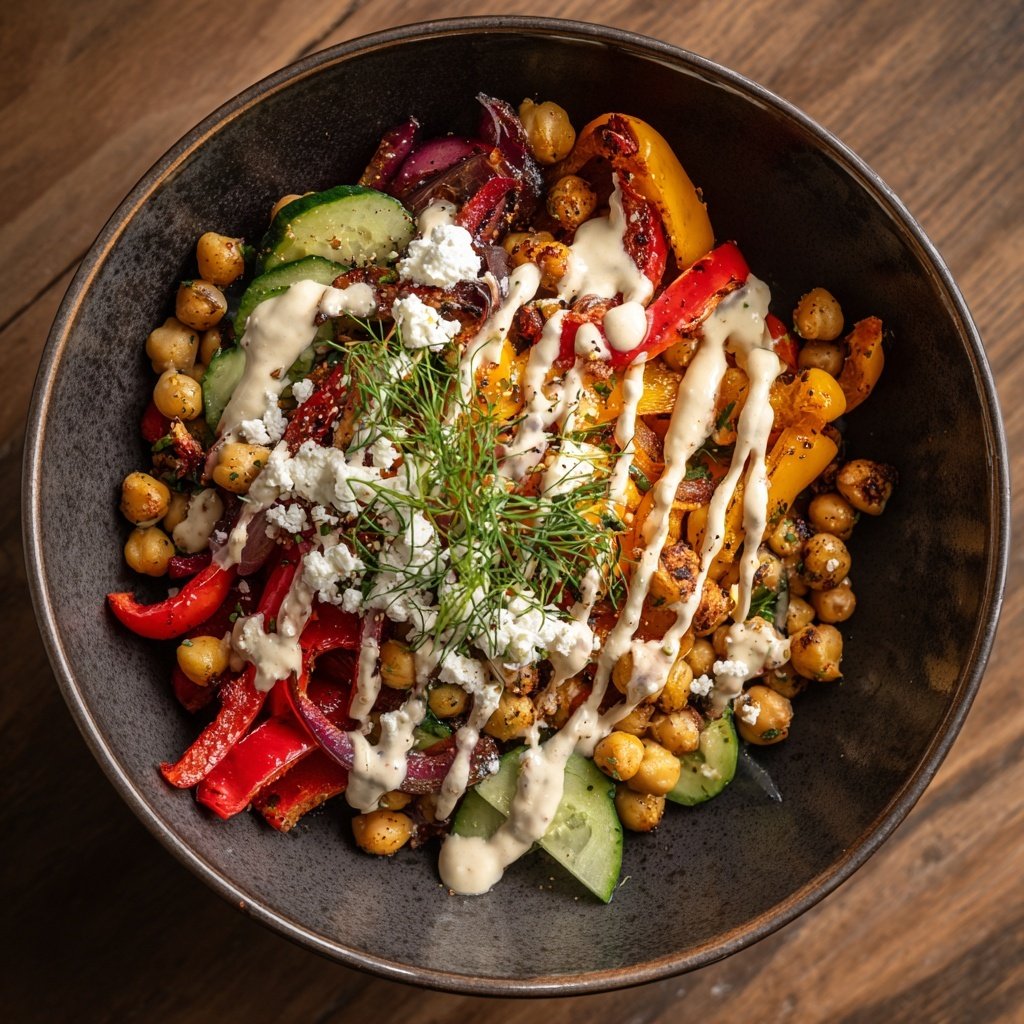Healthy Dinner Mediterranean Veggie Bowl