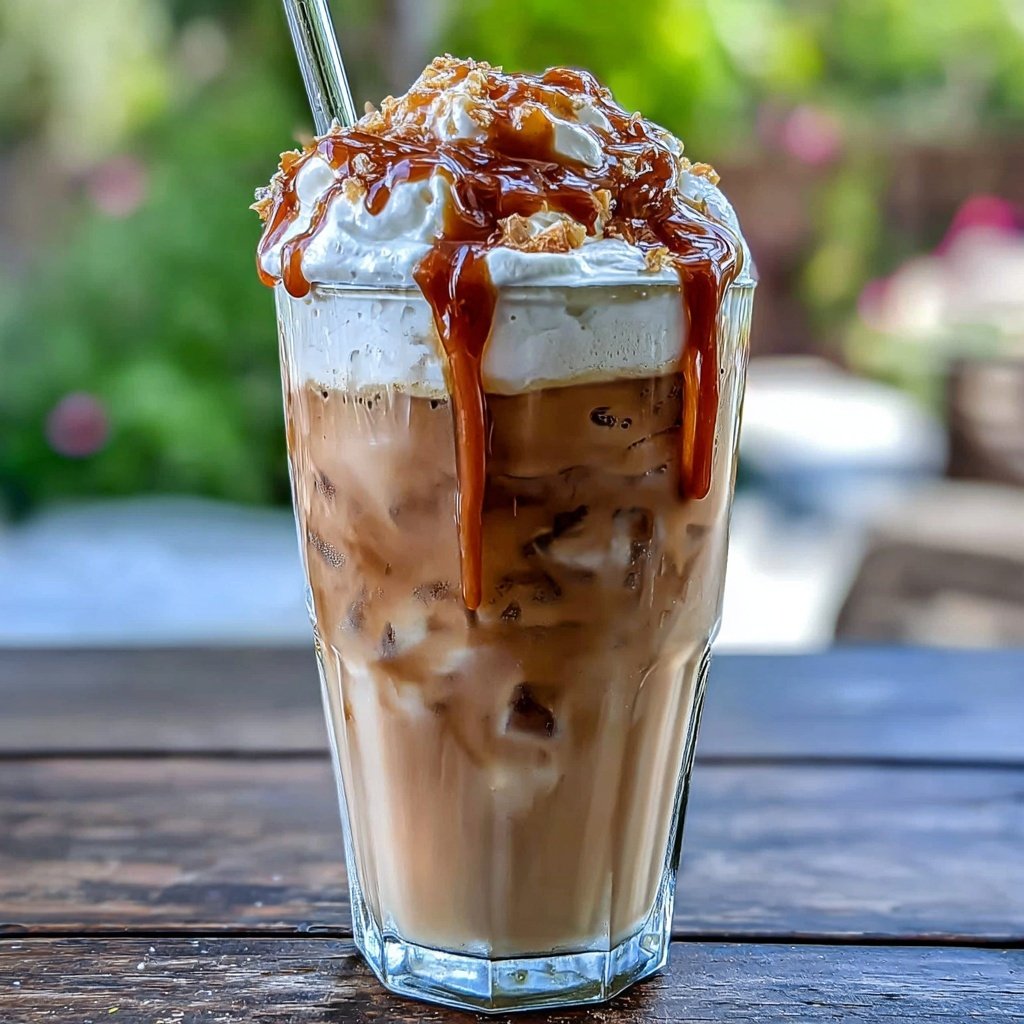 Low Calorie Iced Caramel Latte Drink