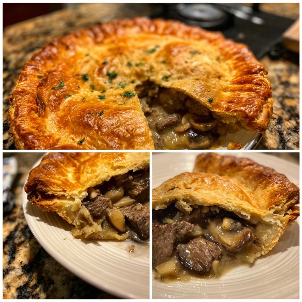 Comfort Food Beef and Mushroom Pot Pie