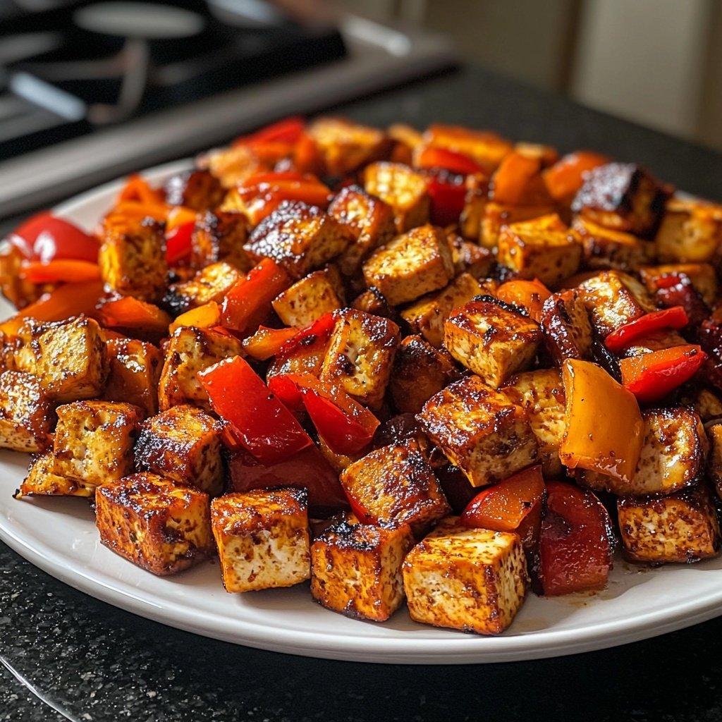Healthy Roasted Tofu with Vegetables