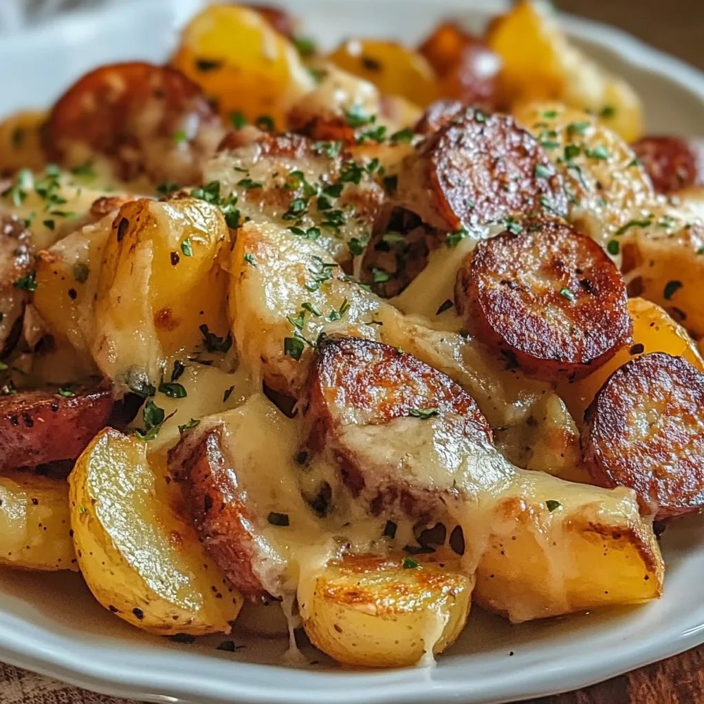 Cheesy Ranch Potatoes and Smoked Sausage