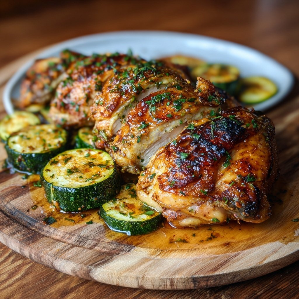 Healthy Chicken With Roasted Zucchini
