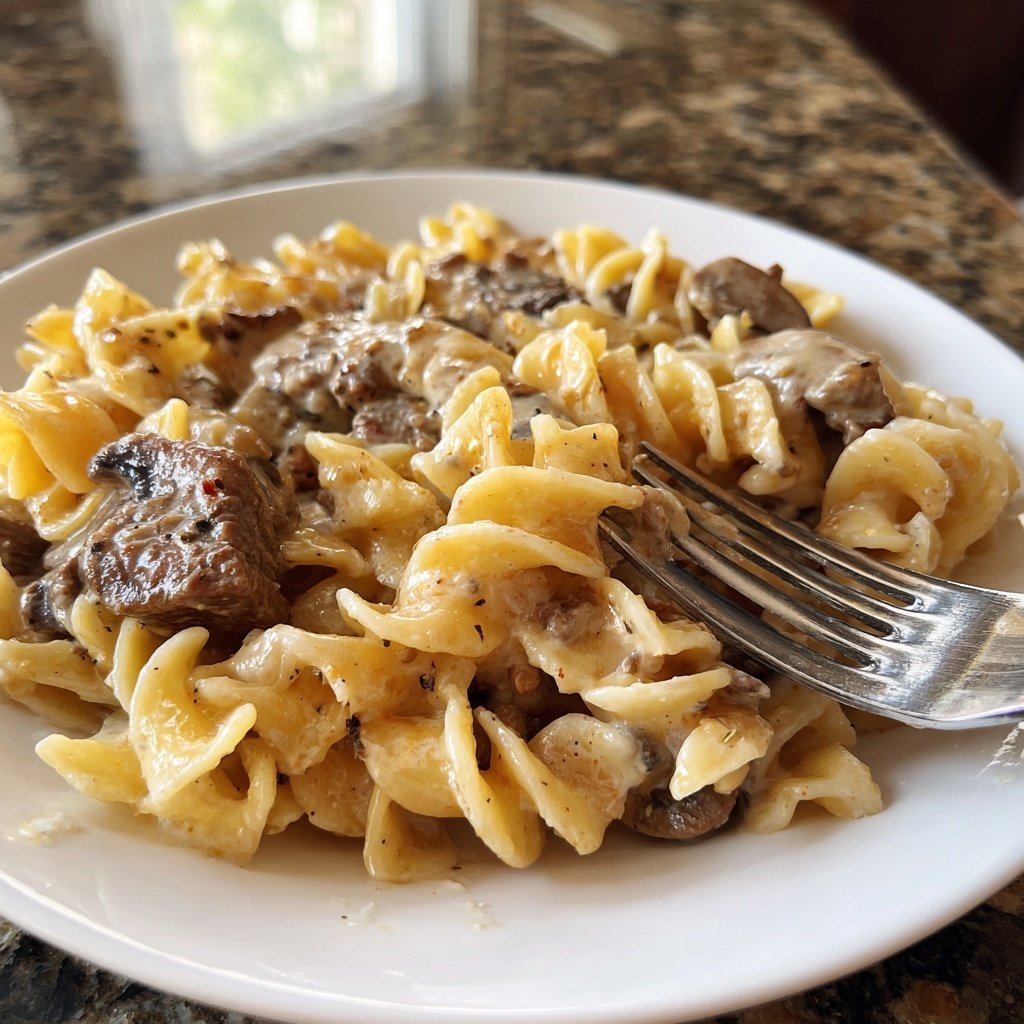 Creamy Beef And Mushroom Pasta