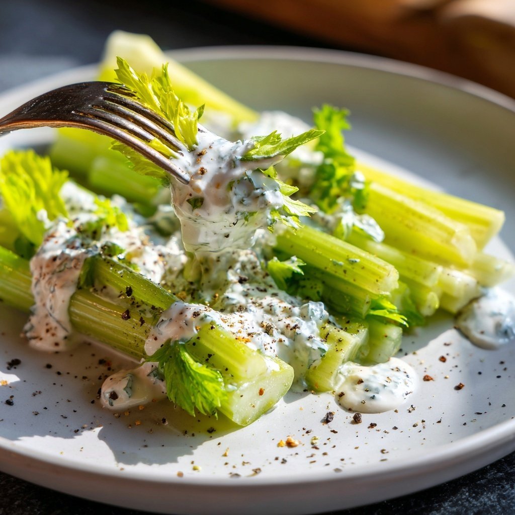 Celery Salad With Yogurt Dressing