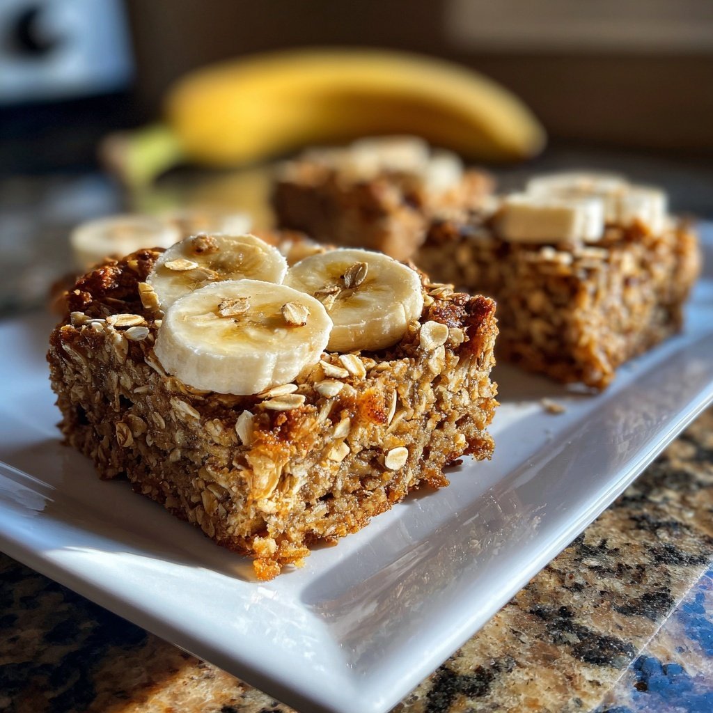 Banana Oat Yogurt Squares