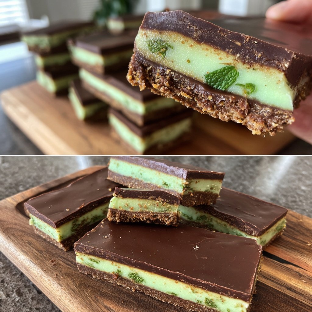 Chocolate Mint Slice Bars