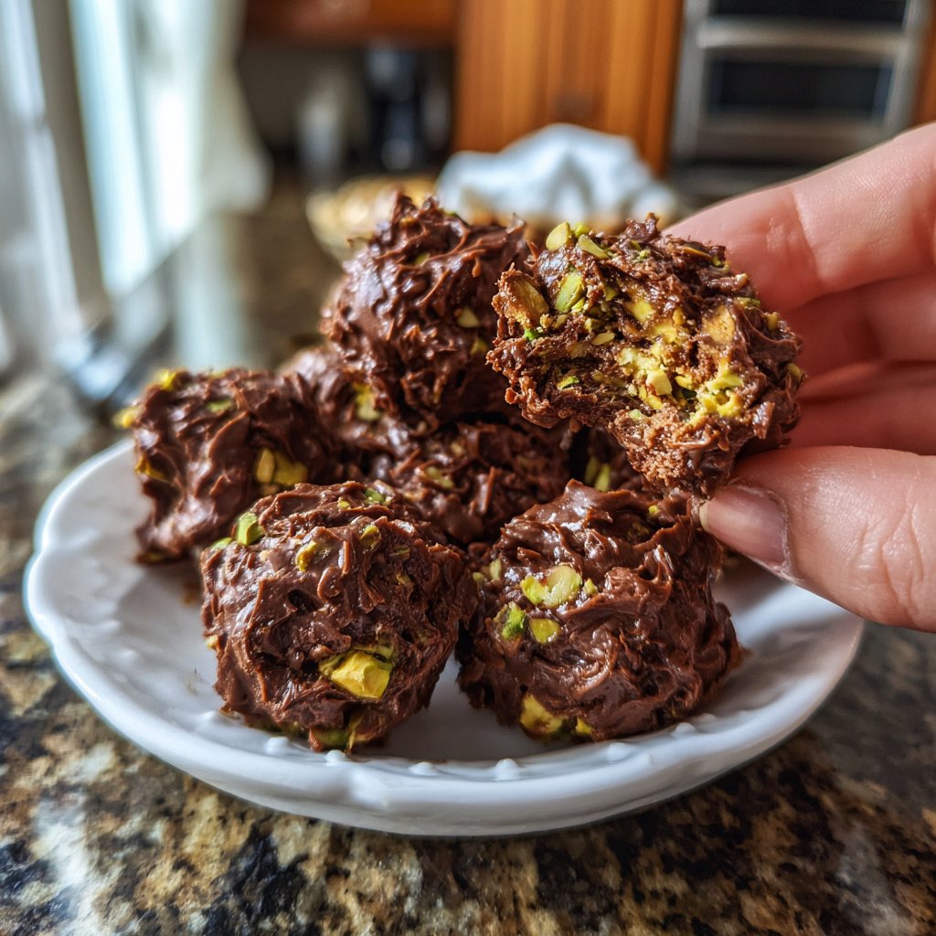 Chocolate Pistachio Coconut Bites